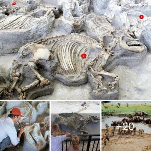 Hundreds of Well Preserved Prehistoric Animals have been Found in an Ancient Volcanic Ashbed in Nebraska ‎