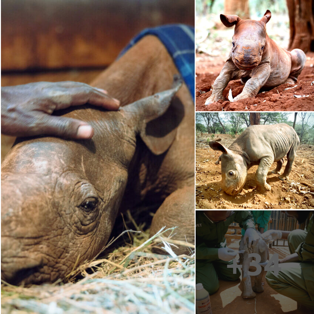 The Resilient Rhino: Orphaned and Motherless, He Finds Solace in Unexpected Family Bonds, Rejecting Solitude with a Caring Guardian After Tragic Loss